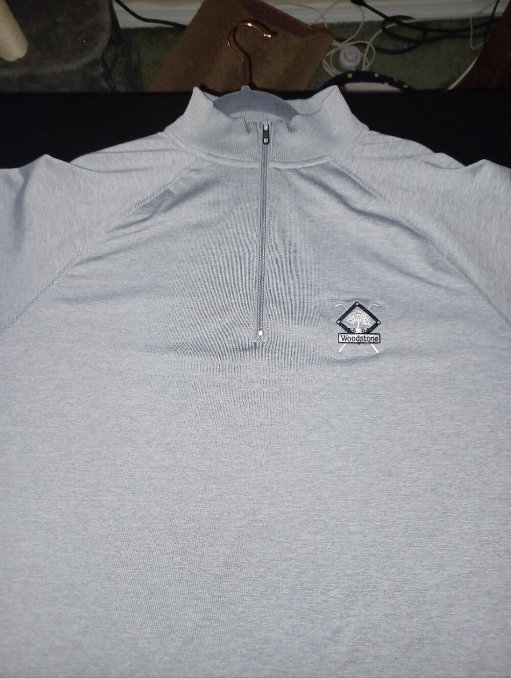 FootJoy 1/4 Zip Pullover Silver Gray Color Size Large Pristine Like New Lg